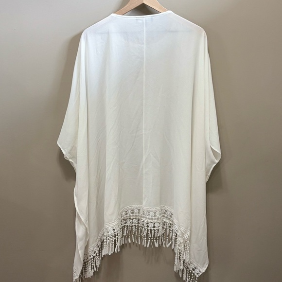 Lulus To the Hills Ivory Crochet Cover-Up white Womens One Size beach swim - Picture 4 of 6